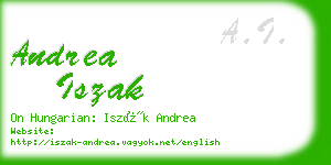 andrea iszak business card